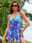 Women's Plus Size 2 Piece Backless Halter Print Butterfly Print Halter Neck Beach Swimwear Holiday Bathing Suits