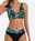 Women's Normal Swimwear Bikini 2 Piece Cheeky Swimsuit Backless 2 Piece Push Up Sexy Printing Vacation Stylish Ombre Leaf V Wire Sleeveless Bathing Suits