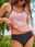 Women's Swimwear Tankini 2 Piece Swimsuit 2 Piece Modest Swimwear High Waisted Geometric Plain Strap Beach Wear Sexy Bathing Suits