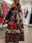 Women's Swing Dress Print Dress Spring Dress Vintage Streetwear Floral Long Dress Maxi Dress Half Sleeve Crew Neck Print Loose Fit Outdoor Vacation Daily Brown Spring Fall