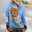 Women's Sweatshirt Pullover Cat Street Casual Blue Streetwear Basic Round Neck Long Sleeve Top Micro-elastic Fall & Winter