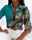 Women's Shirt Blouse Button Print Casual Basic Neon & Bright Long Sleeve Shirt Collar Green Spring Fall