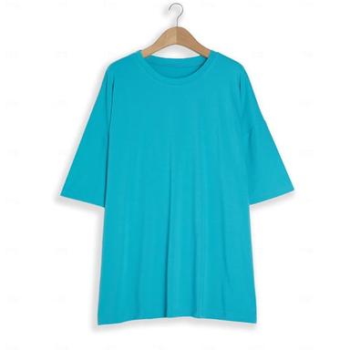 Women's Clothing Basic Oversized Round Neck T-shirts Plain New Color Loose Shoulder Sleeve Round Neck Short Sleeve Top