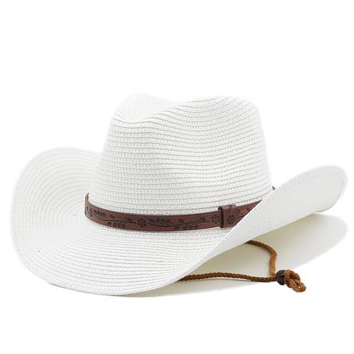 Women's Cowboy Hats Retro Carving Band Western Hats