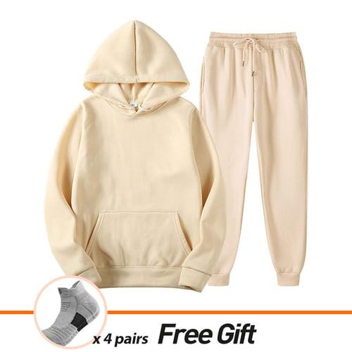 Men's Women's Tracksuit Sweatsuit Casual Fall Long Sleeve Velvet Thermal Warm Soft Fitness Running Jogging Sportswear Activewear Solid Colored Dark Grey Black White