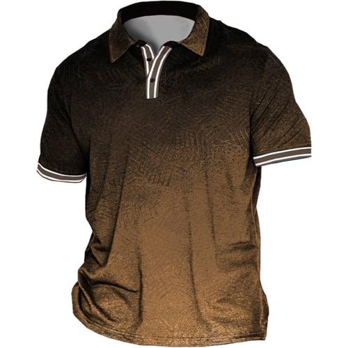 Men's Plus Size Polo Shirt Big and Tall Letter Turndown Print Short Sleeve Spring & Summer Sports Fashion Streetwear Designer Outdoor Street Tops