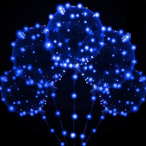 10PCS LED Balloon Luminous Party 16“ Colorful Balloons Wedding Supplies Dorm Party Decoration Transparent Bubble Decoration Birthday Wedding LED Balloons String Lights
