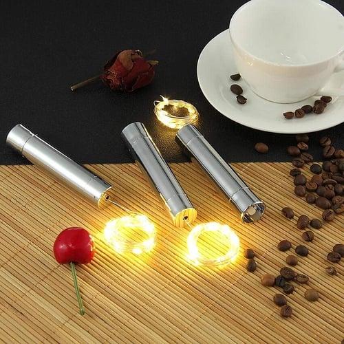 3pcs AA Battery String Lights Silver LED Wine Bottle Lights Battery Powered Cork Shape Glass Bottle Stopper Lamp Christmas Garlands Decor