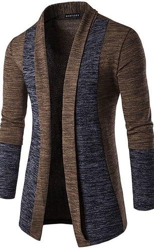 Men's Sweater Cardigan Knit Regular Solid Colored V Neck Daily Weekend Clothing Apparel Winter Spring Dark Gray Brown M L XL