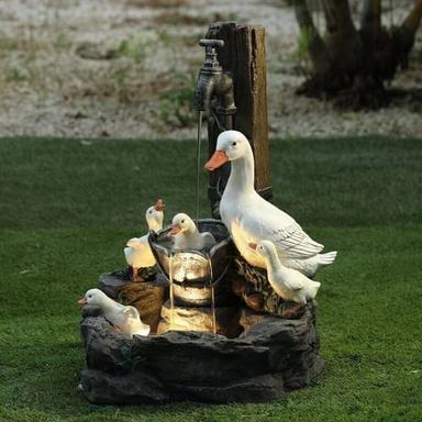 Garden Statue Solar Lights Animal Garden Statue with Solar Led Lights Resin Duck Squirrel Water Fountain Statue for Outdoor Patio Decor