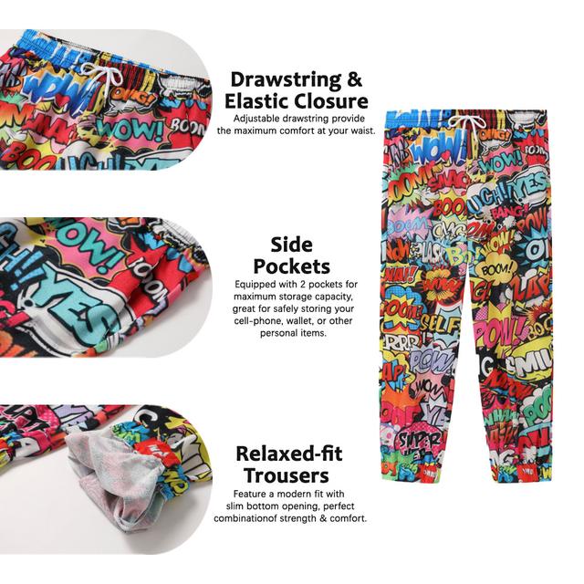 Men's Joggers Trousers Summer Pants Beach Pants Drawstring Elastic Waist Letter Graphic Prints Comfort Breathable Sports Outdoor Casual Daily Streetwear Designer Purple Green Micro-elastic