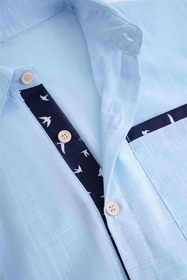 Men's Linen Shirt Summer Shirt Beach Wear Button Up Shirt White Blue Green Khaki Short Sleeve Striped Lapel Spring & Summer Hawaiian Holiday Clothing Apparel Basic